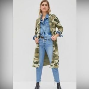 NWOT-Anthropologie Maeve Kieran Sweater Coat Sz L Camo